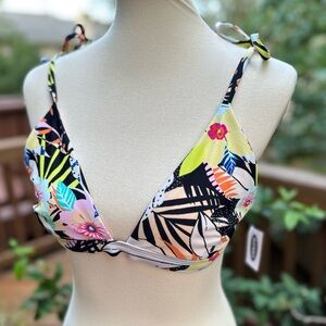 Old Navy Tropical Print String Bikini Set Multicolor